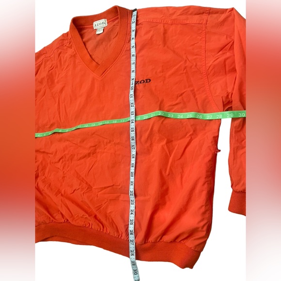 Vintage IZOD gold pullover windbreaker Orange Large - Picture 4 of 9